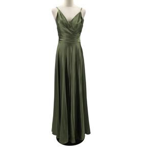 Elegant Olive Green Maxi Dress